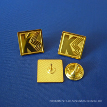 Stempel Logo Gold überzogenes Abzeichen mit Buchstabe (GZHY-LP-014)